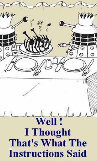 Cartoon Darlicks celebration Christmas Turky just a pile of bones could not read cooking instructions