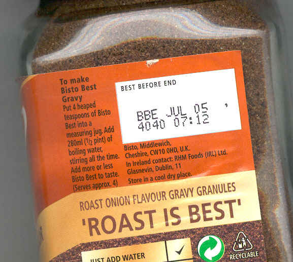 Bisto gravy example of bad labelling