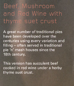 Cooking instructions Almost illegible